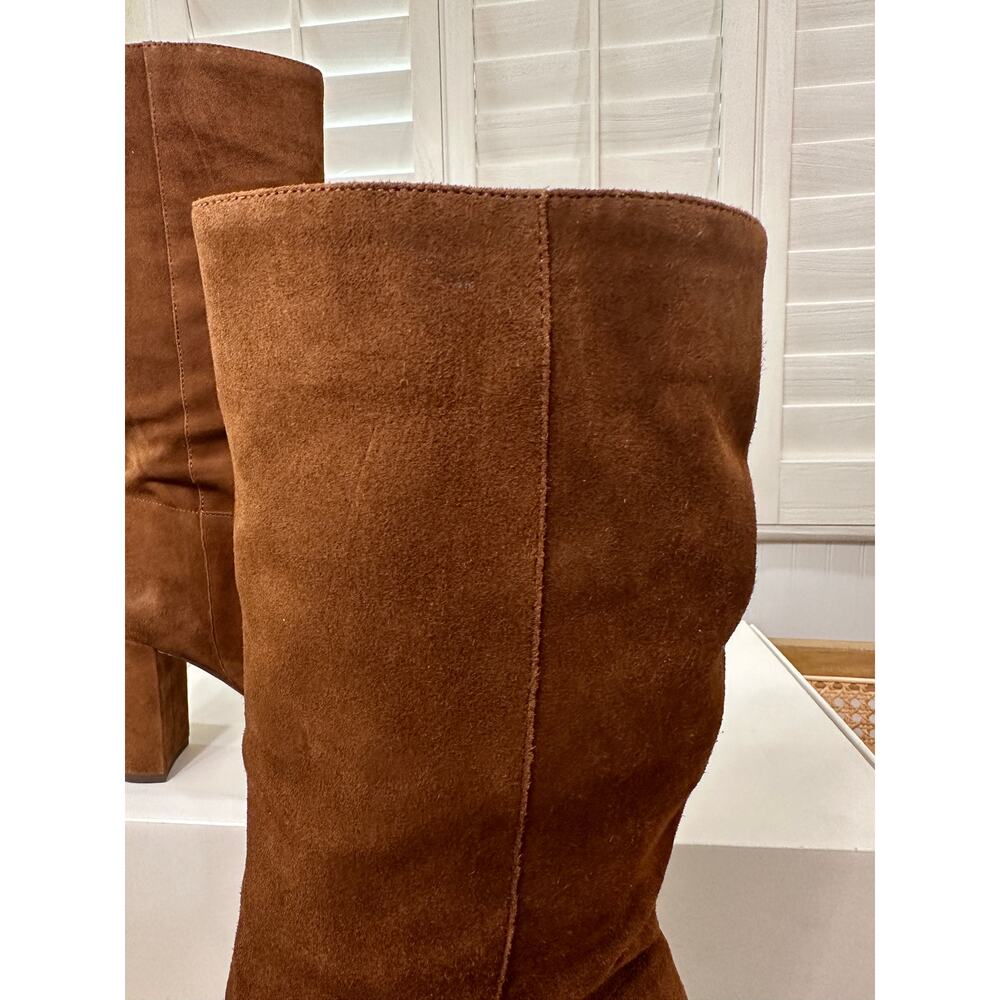 Lauren Ralph Lauren Women's Artizan Suede Tall Boots Tobacco Size 11 NIB Pull-On - Picture 9 of 16